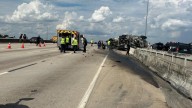 I-69 Eastex Freeway lanes closed near Lyons Avenue after cement truck flipped over