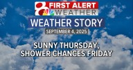 Forecast: Dry, sunny Thursday, rain returns Friday, pleasant for the weekend