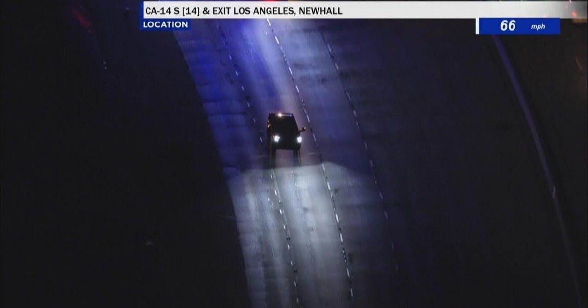 CHP officer in pursuit of stolen pickup truck speeding through LA County