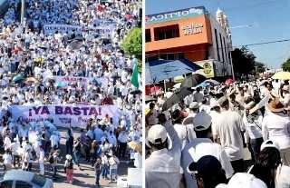 ‘¡Queremos paz!’, gritan ciudadanos en marcha de Culiacán