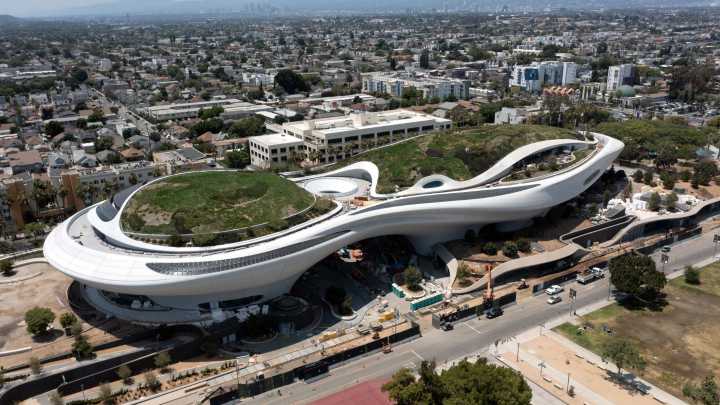 Spaceship-like museum created by major film director to open with two movie screens and 37,000 artefacts