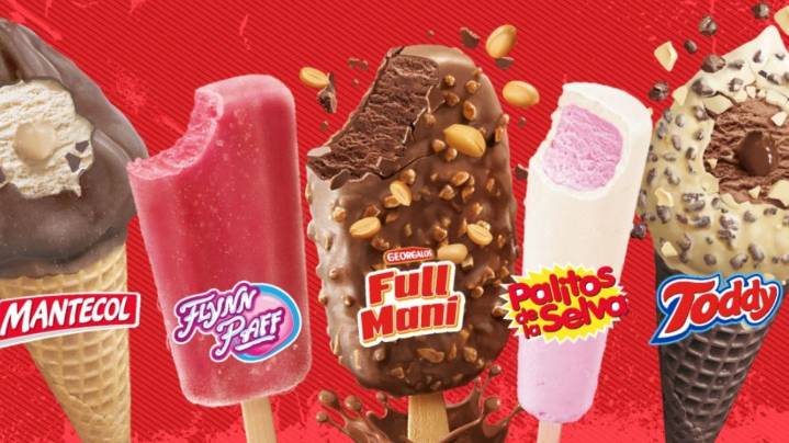 Desde el Mantecol hasta el Flin Paff: Georgalos convierte sus marcas en helados