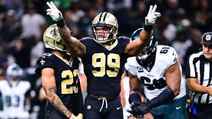 Saints DE Chase Young, G Trevor Penning out vs. Cardinals