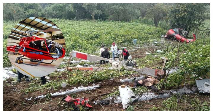 Se desploma helicóptero en límites del Estado de México y Morelos; hay dos muertos