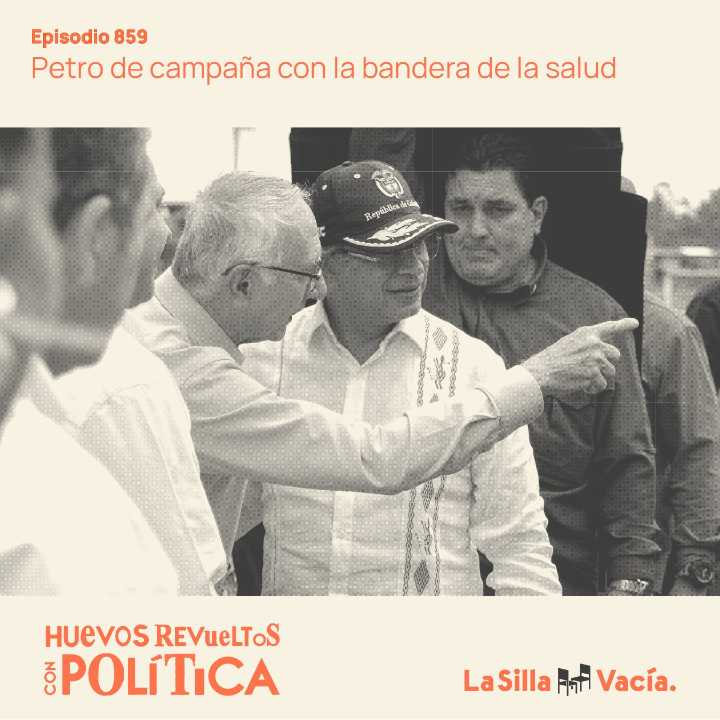 Petro de campaña con la bandera de la salud