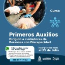 Hay convocatoria para formación en primeros auxilios para cuidadoras de personas con discapacidad