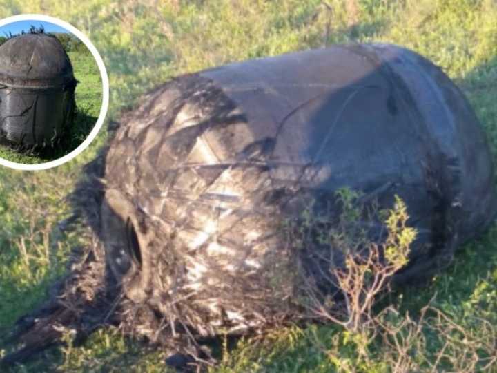 Misterio en Chaco: hallaron un gran objeto metálico en un campo y los vecinos aseguran que cayó del cielo