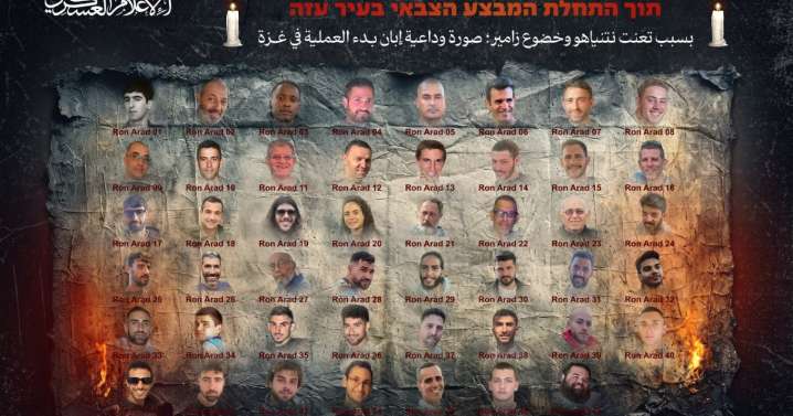 Hamas posts ‘farewell picture’ of 48 captives as Israel destroys Gaza City