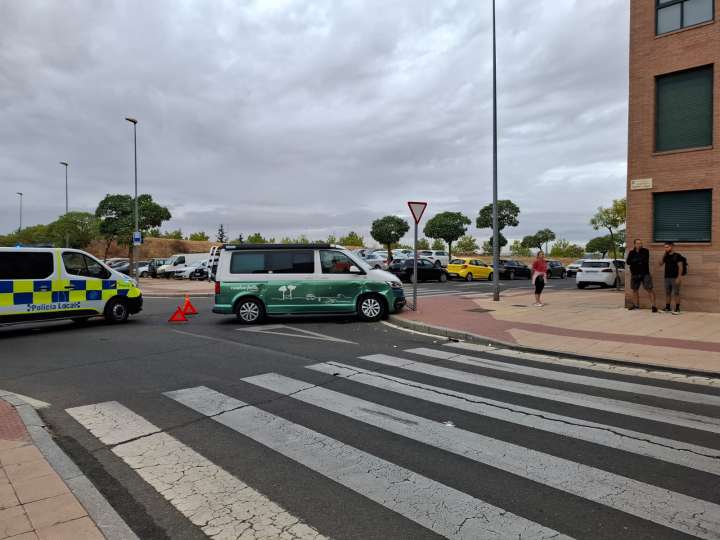 Golpeada por el airbag