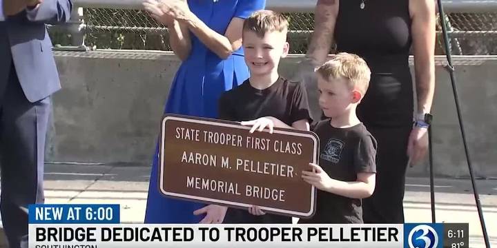 I-84 overpass dedicated to fallen state trooper