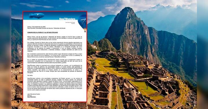 Advierten que Machu Picchu podría perder su título de 'Maravilla del Mundo' por problemas en la gestión del turismo