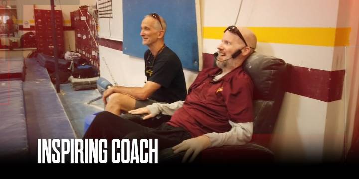 Former college gymnast with ALS continues to coach, inspires others
