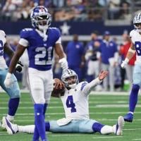 NFL Cowboys top Giants in overtime while Lions maul Bears