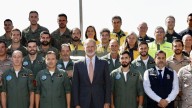 El Rey Felipe VI recibe al personal de extinción de incendios de Castilla y León