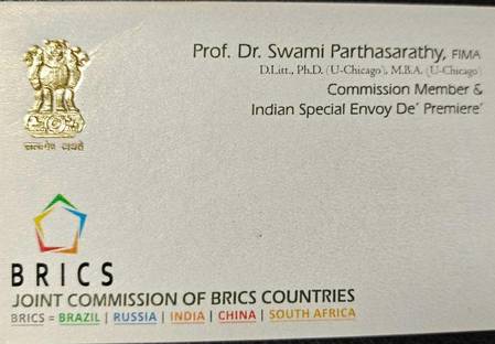 Chaitanyanand claimed envoy role on fake BRICS, UN cards