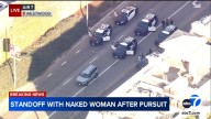 Naked driver in standoff with LAPD after chase ends on Sepulveda Boulevard in Westwood