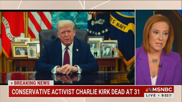 MSNBC’s Jen Psaki Accuses Trump of ‘Escalation’ After Charlie Kirk Assassination