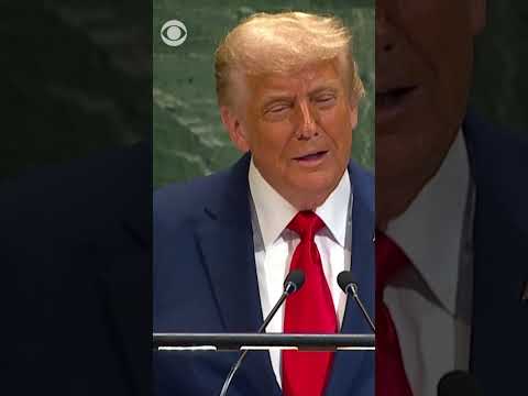 Trump begins U.N. speech without working teleprompter #shorts