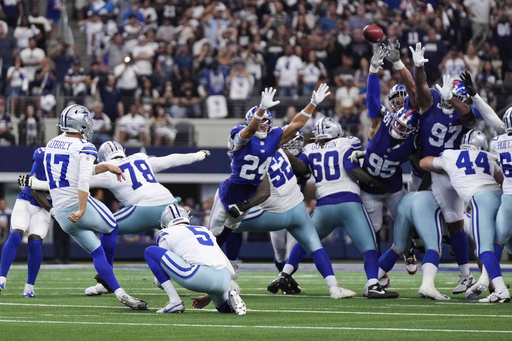 Aubrey ends wild Prescott-Wilson duel with FG as time expires in OT as Cowboys top Giants 40
