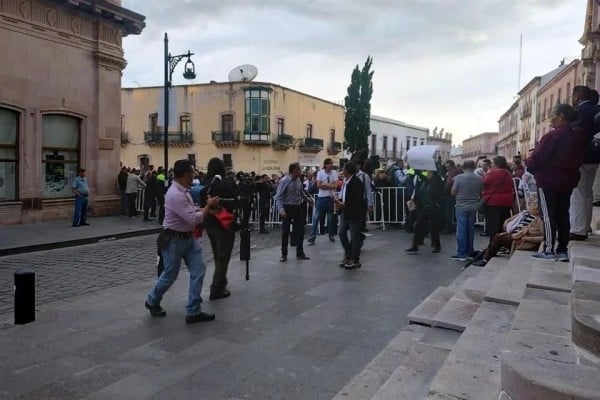 Marcha CNTE en Zacatecas ante visita de Sheinbaum