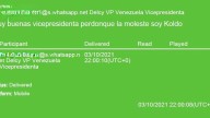 Unos whatsapps descubiertos por la UCO evidencian que Koldo mantuvo relación con la vicepresidenta de Venezuela incluso fuera del Gobierno