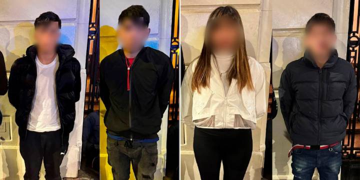 Cuatro menores con antecedentes fueron detenidos tras intentar robar una camioneta en Recoleta