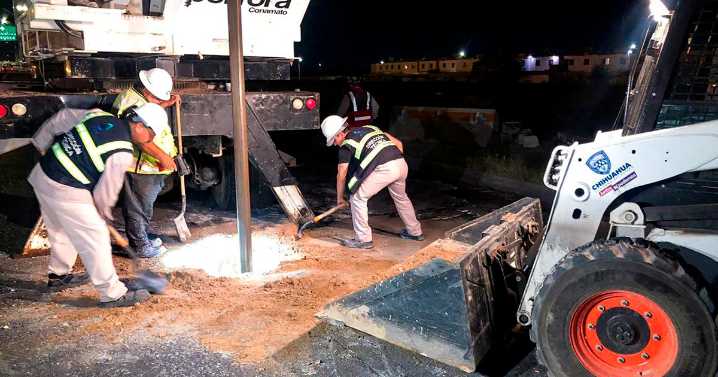 Rellenan antiguo colector 4 Siglos con concreto para evitar hundimientos