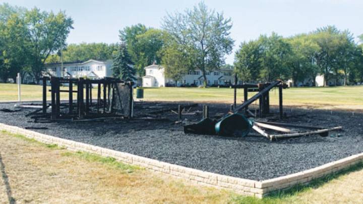 Playground a total loss after fire