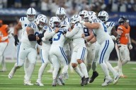 Spencer Shrader converts from 45 yards after penalty on 60-yard miss and Colts beat Broncos 29