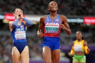 Deadspin | Melissa Jefferson-Wooden wins historic double at worlds