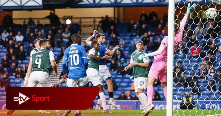 Rangers 2-0 Hibernian: Raskin and Miovski score as Rangers reach Premier Sports Cup semi