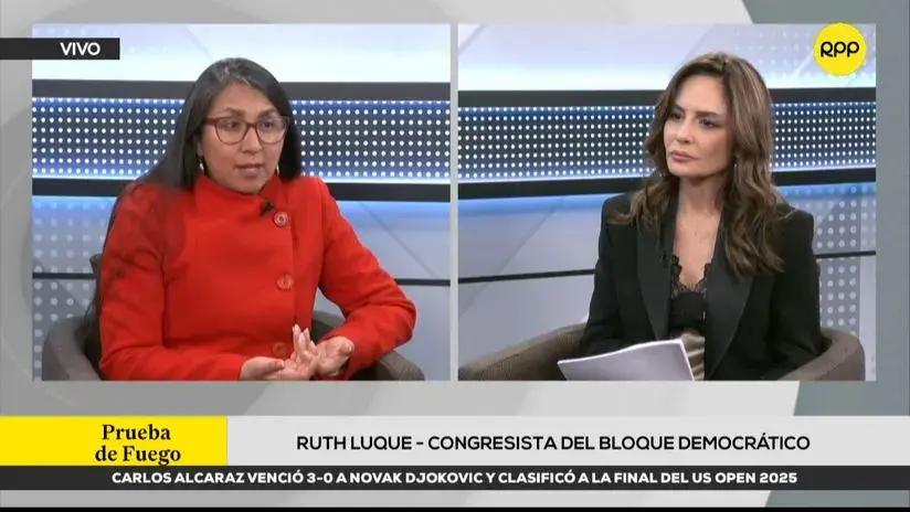 Ruth Luque calificó de “grave” la filtración de datos desde la Dirección de Inteligencia de la PNP y acusó uso político de la información