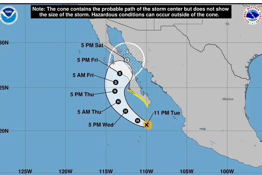 Tormenta Tropical Lorena sería huracán esta madrugada: NHC