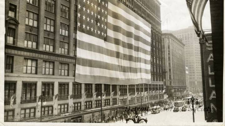 American flag may drape Detroit Hudson’s site for first time since '76