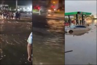 Automovilistas pasan la noche varados en Av. Adolf Horn tras fuerte inundación en Tlajomulco