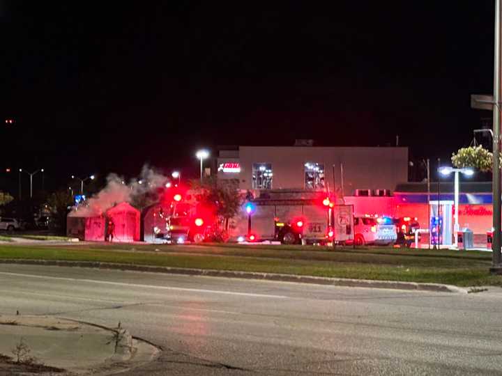 Dumpster fire doused Monday morning