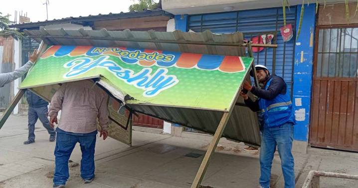 Municipalidad de Piura recupera espacios públicos invadidos en avenida José Aguilar Santisteban