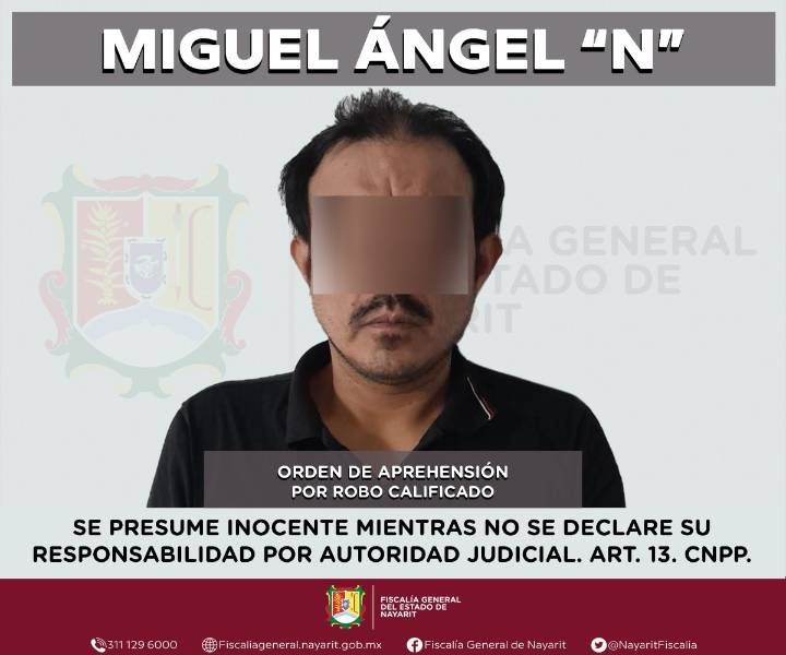 POR ROBO CALIFICADO MIGUEL ÁNGEL ESTÁ EN EL CALABOZO
