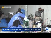 Homeless encampment in Hollywood returns after being cleared by city