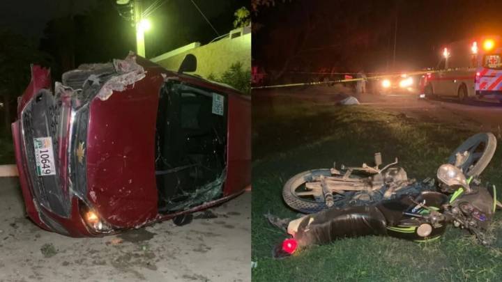 Motociclista pierde la vida en la carretera Victoria-Matamoros; fue atropellado por un Aveo