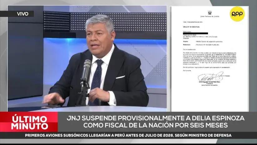 "Consolida la irregularidad": Abogado de Delia Espinoza cuestiona su suspensión provisional como fiscal de la Nación