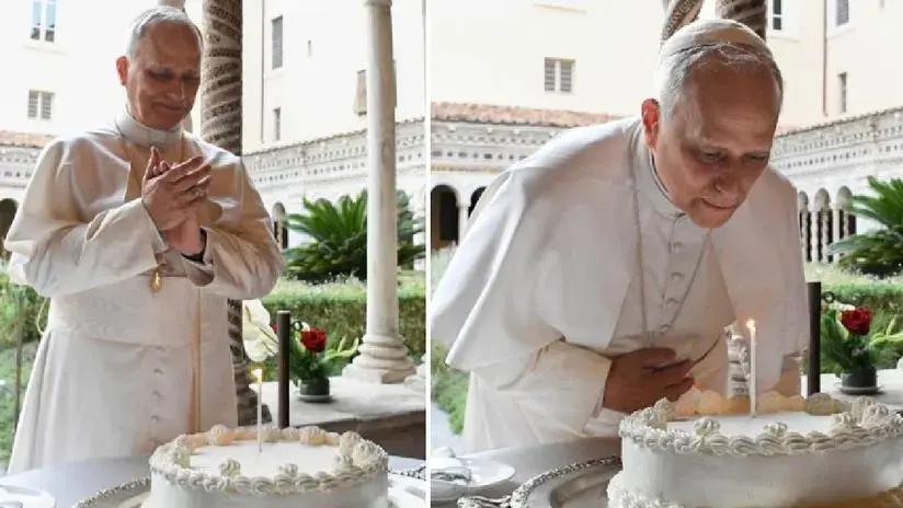 Papa León XIV compartió fotografías con torta por su cumpleaños número 70