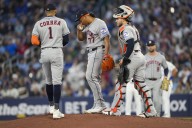 Astros' Luis Garcia lands on IL with right elbow injury, likely done for season