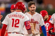 Phillies Notebook: J.T. Realmuto, Bryce Harper back in lineup; Trea Turner on target for Game 1