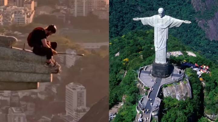 Video | Captan a un hombre lanzándose en parapente desde el Cristo Redentor en Brasil; ahora las autoridades lo buscan