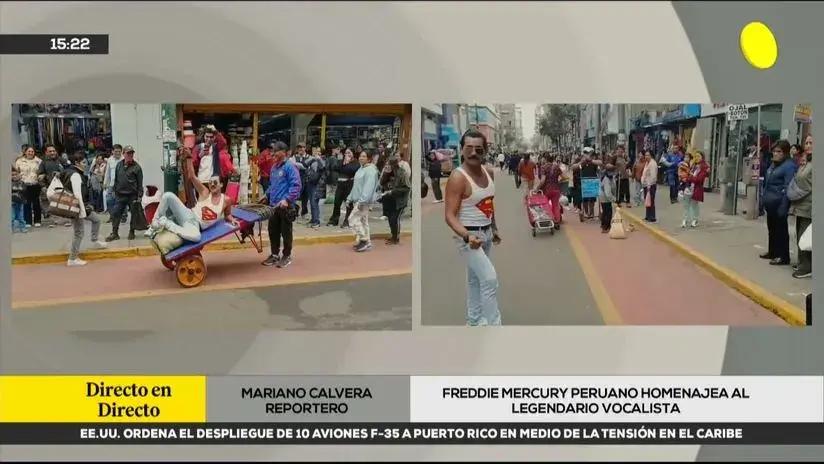 'Freddie Mercury peruano' le rinde homenaje al cantante por su cumpleaños con un divertido show en Gamarra [VIDEO]