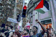 Protestas por el genocidio en la Franja Gaza logran suspender última etapa de la Vuelta Ciclista a España (+Fotos)