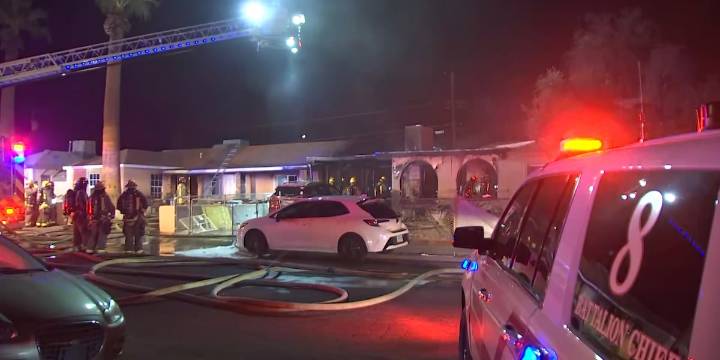 Two fire departments on scene of Henderson house fire