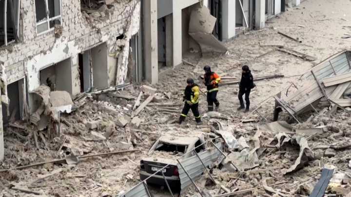 Heavy Russian drone attack kills at least four in Ukraine’s capital Kyiv