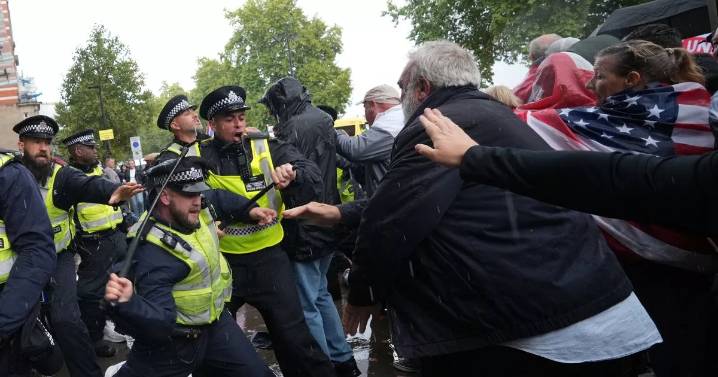 Cops suffer broken noses and concussions as far-right thugs invade London 'intent on violence'